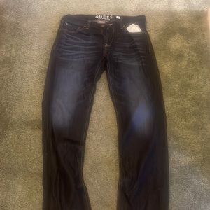 Guess Dark Blue Size 36 X 32 Straight Leg Jeans in Like New Condition